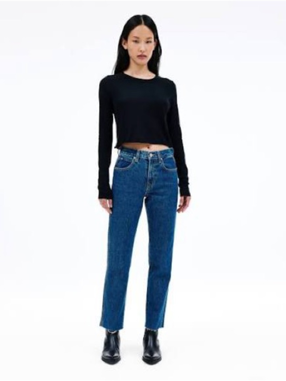 SLVRLAKE London Crop Jeans 28 medium wash